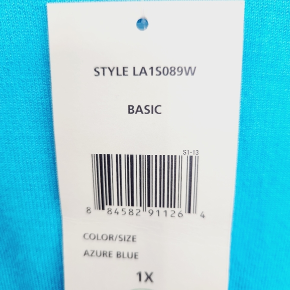 NWT Laura Ashley Plus Size Azure Blue Sleeveless Top - Picture 8 of 8